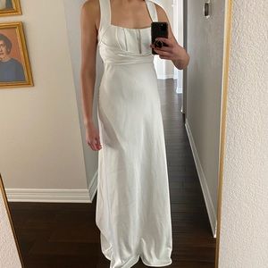 Calvin Klein White Satin Gown